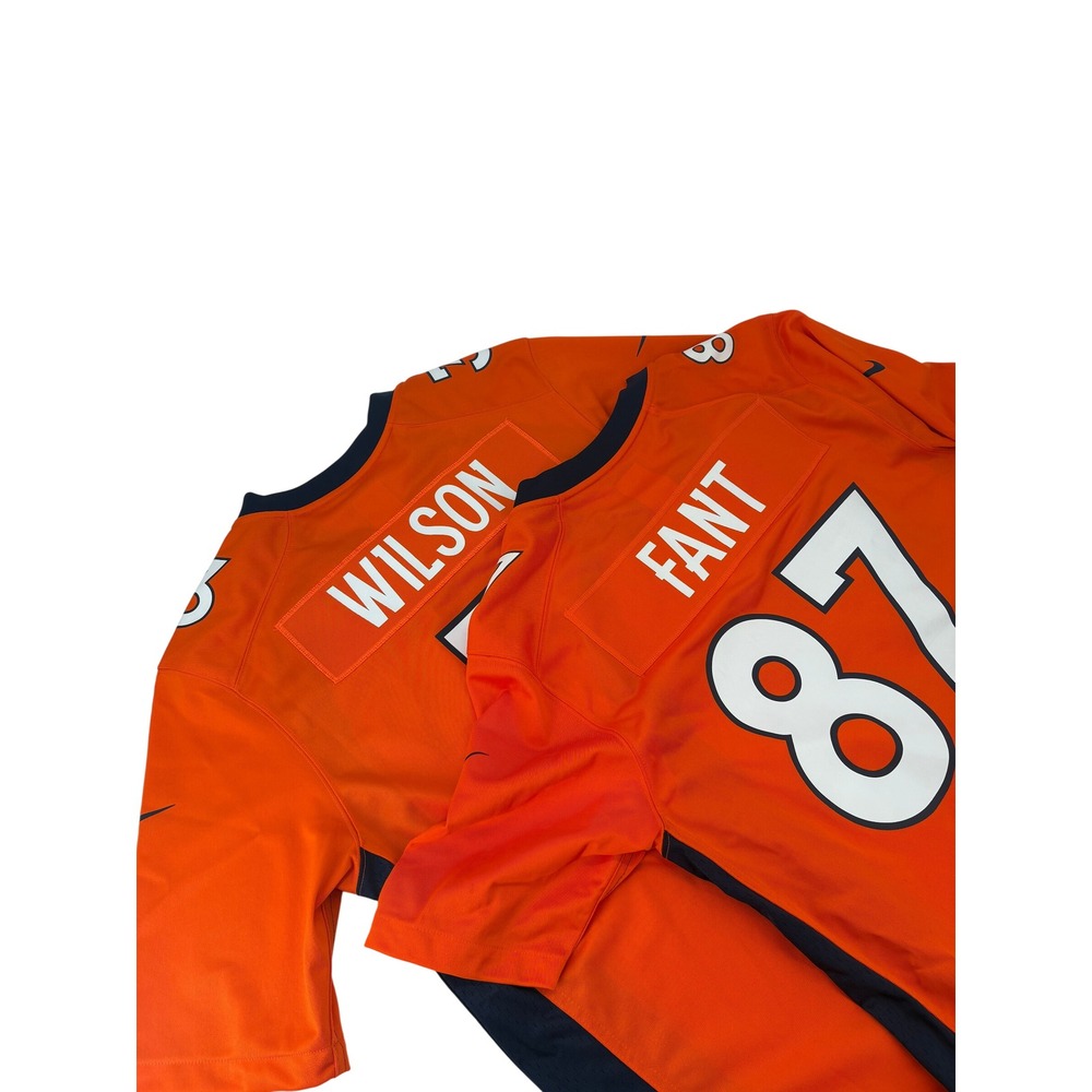 Nike Denver Broncos Medium Jersey Orange Noah Fant Russell Wilson NFL Lot of 2